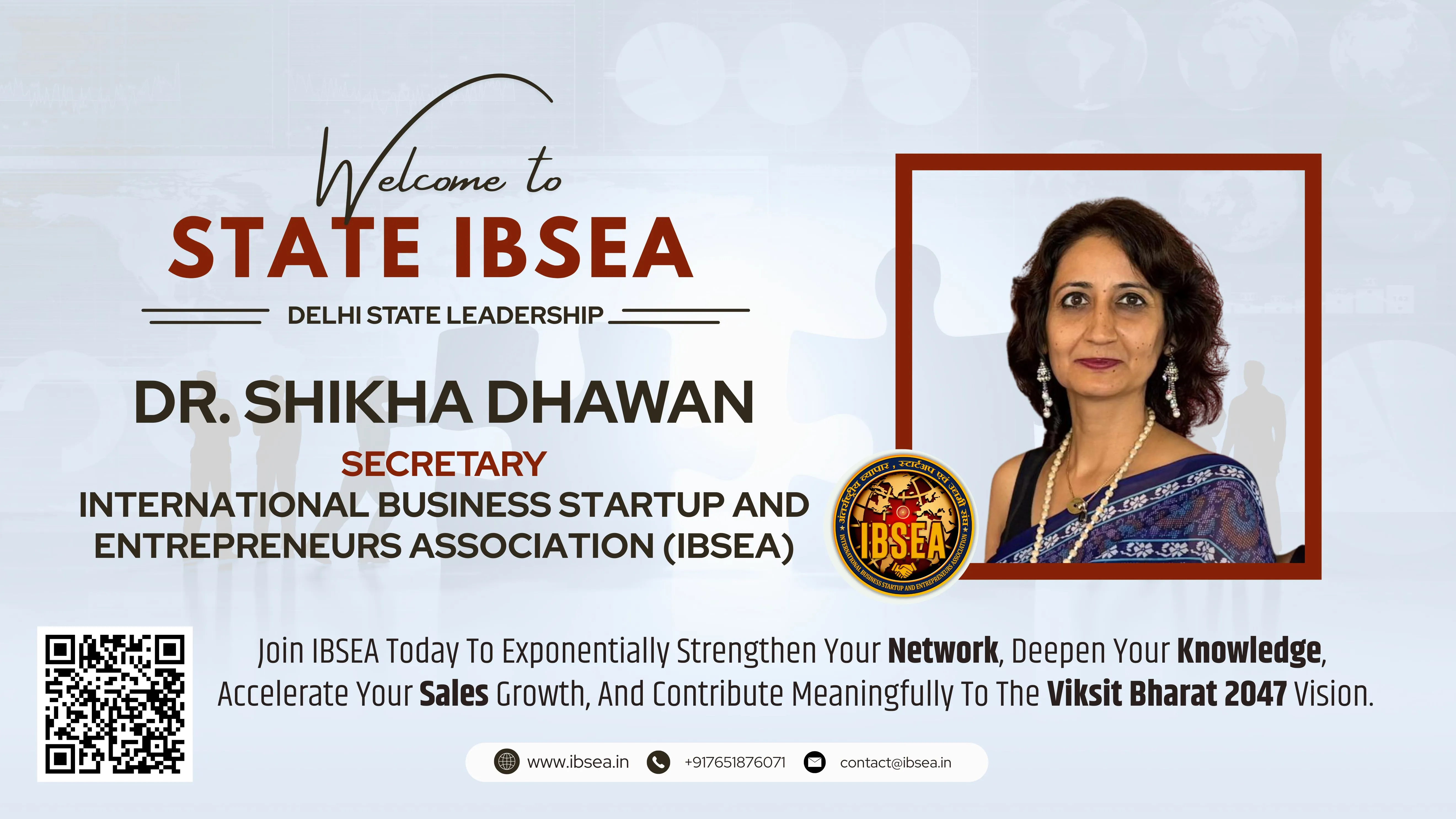 Dr. Shikha Dhawan Has Been Appointed As Secretary Delhi State For IBSEA.